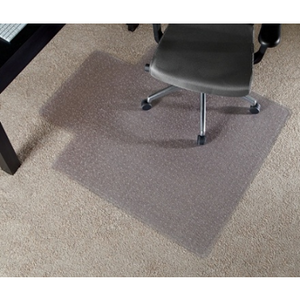 Realspace Outlet Economy Chair Mat For Thin Commercial-Grade Carpets, Wide Lip, 45"W x 53"D, Clear