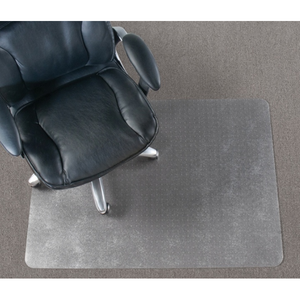 Realspace Economy Chair Mat For Thin Commercial-Grade Carpets, Rectangular, 46"W x 60"D, Clear