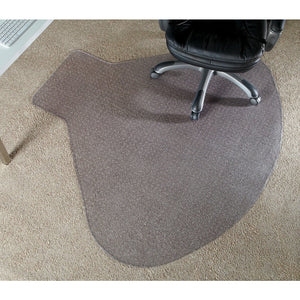 Realspace Outlet Chair Mat For L-Shaped Workstations, 66"W x 60"D, Clear