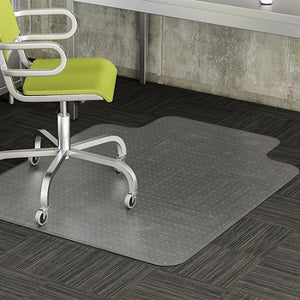 Realspace Advantage Outlet  Chair Mat For Thin Commercial-Grade Carpets, Wide Lip, 46"W x 60"D, Clear