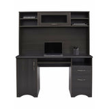 Realspace Pelingo 56"W Desk With Hutch, Dark Gray