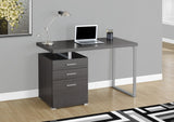 (Scratch & Dent) Monarch Specialties Outlet Computer Desk With Left/Right Pedestal, Gray