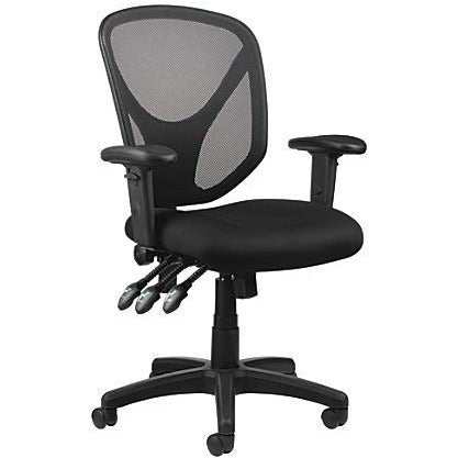Realspace MFTC 200 Multifunction Ergonomic Super Task Chair, Black