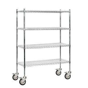 (Scratch & Dent) Lorell Industrial Wire Shelving Add-On Unit, 48"W x 24"D, Chrome