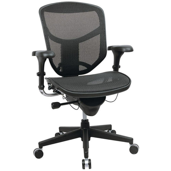 WorkPro Quantum 9000 Mesh Series Mid-Back Desk Chair, Black