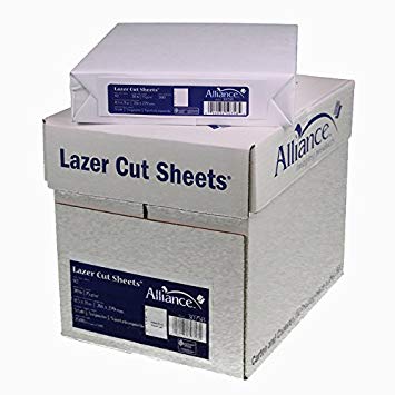 Alliance Laser Cut Sheet Paper 8 1/2