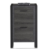 (Scratch & Dent) Realspace Outlet DeJori 20"D Vertical 2-Drawer File Cabinet, Charcoal