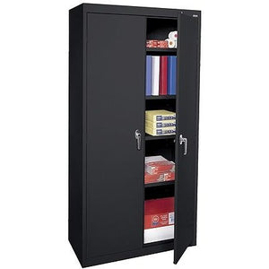 (Scratch & Dent) Sandusky 72" Steel Welded/Assembled Storage Cabinet With 4 Adjustable Shelves, Black