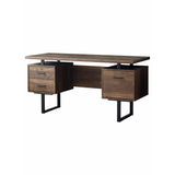 (Scratch and Dent) Monarch Specialties Laminate Floating-Top Computer Desk, Black/Brown