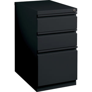 (Scratch & Dent) Lorell Outlet 22 7/8"D Mobile Letter-Size Pedestal File Cabinet, Box/Box/File, Black