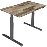 Vari Electric Standing Desk, 60"W, Reclaimed Wood