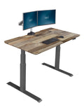 Vari Electric Standing Desk, 60"W, Reclaimed Wood