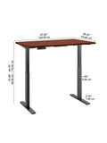 Bush Business Furniture Move 60 Series 48"W x 30"D Height Adjustable Standing Desk, Hansen Cherry/Black Base
