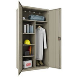 (Scratch & Dent) Lorell Fortress Series Steel Wardrobe Cabinet, Putty