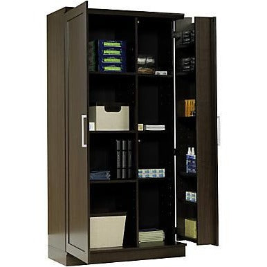 (Scratch & Dent) Realspace Storage Cabinet, 12 Shelves, Dakota Oak