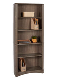 Realspace Pelingo 72"H 5-Shelf Bookcase, Gray