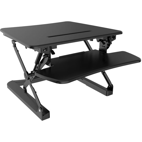 (Scratch and Dent) FlexiSpot Height-Adjustable Standing Desk Riser With Removable Keyboard Tray, 27