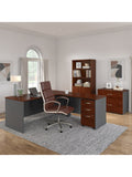 Bush Business Furniture Components 72"W L Shaped Desk with 3 Drawer Mobile File Cabinet, Hansen Cherry/Graphite Gray
