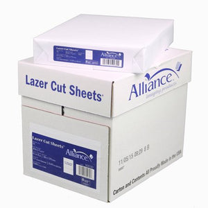 Alliance Laser Cut Sheet Outlet Paper, 8 1/2" x 11" , Perforated 3.5"from Bottom