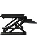 Lorell V2 Gas-Lift Sit-To-Stand Desk Riser, Black