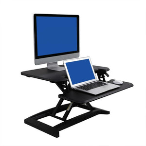 (Scratch & Dent) FlexiSpot AlcoveRiser Sit-To-Stand Desk Converter, 28"W, Black