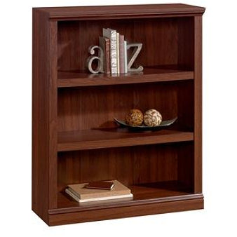 Realspace Outlet Premium Bookcase, 3-Shelf, Brick Cherry