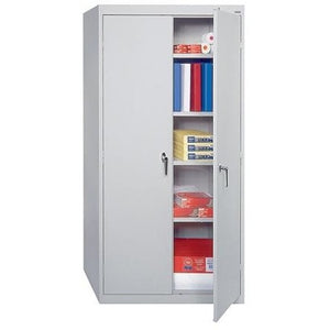 (Scratch & Dent) Sandusky 72" Steel Welded/Assembled Storage Cabinet With 4 Adjustable Shelves, Dove Gray