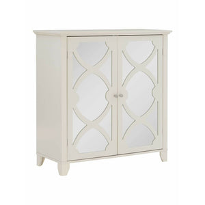 Linon Home Decor Products Addy 2-Door 36"W Large Cabinet, Cream