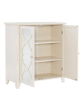 (Scratch & Dent) Linon Home Decor Products Addy 2-Door 36"W Large Cabinet, Cream