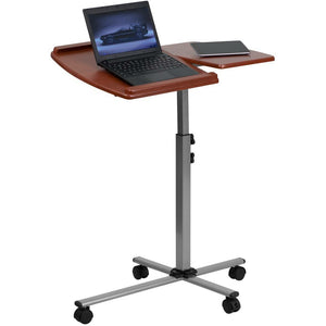 (Scratch and Dent) Flash Furniture 30"W Mobile Laptop Desk, Cherry