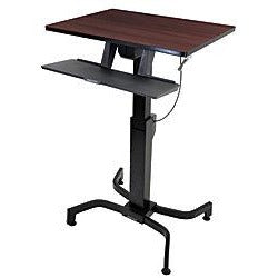 Ergotron Outlet WorkFit-PD Sit-Stand Desk, Walnut/Black
