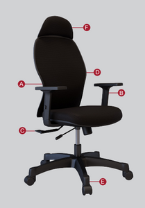 Nightingale 6600 Series Executive HighBack Chair, Black