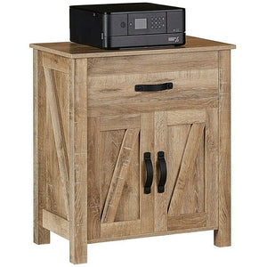 (Scratch & Dent) Realspace Outlet Plank 27"W Storage Cabinet/Printer Stand, Coastal Oak
