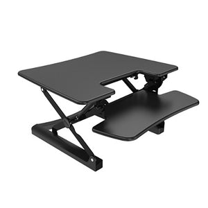 (Scratch & Dent) Loctek LX Sit-Stand Desk Riser, 30", Black