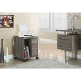Monarch Specialties Outlet Mobile Office Cabinet, Dark Taupe