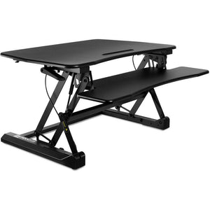 Mount-It! Height-Adjustable Standing Desk Converter, Black