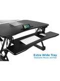 Mount-It! Height-Adjustable Standing Desk Converter, Black