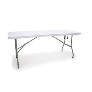 Essentials By OFM Folding Table, Rectangle, 72"W, White/Silver
