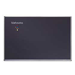 Quartet Outlet Education Magnetic Porcelain Chalkboard With Aluminum Frame, 72" x 48", Black