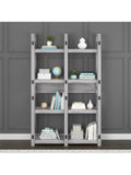 (Scratch and Dent) Ameriwood Outlet Home Wildwood 8-Shelf Bookcase/Room Divider, Distressed Whitewash