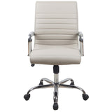 RealBiz II Modern Comfort Series Mid-Back LeatherPro Chair, Taupe