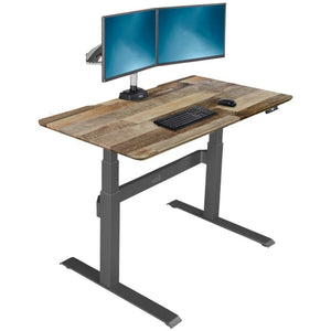 VARIDESK ProDesk Electric Height-Adjustable Desk, 48"W, Reclaimed Wood