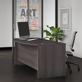 (Scratch & Dent) Bush Business Furniture Studio C Bow Front Desk, 72"W x 36"D , Storm Gray