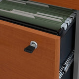 (Scratch & Dent) Bush 2 Drawer Lateral File Cabinet, Auburn Maple/Graphite Gray