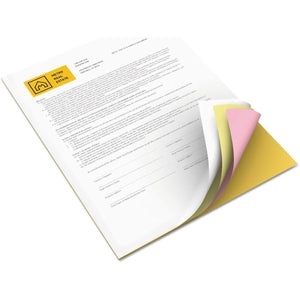 Xerox Revolution Premium Digital Carbonless Paper, 4-Part Straight, 8 1/2" x 11", Canary/Pink/Goldenrod, Case Of 1,250 Sets