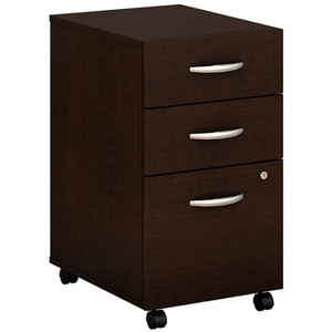Bush Business Furniture Components 3 Drawer Mobile File Cabinet, Mocha Cherry