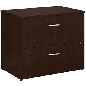 (Scratch & Dent) Bush Business Furniture Components 2 Drawer Lateral File Cabinet, 36"W, Mocha Cherry