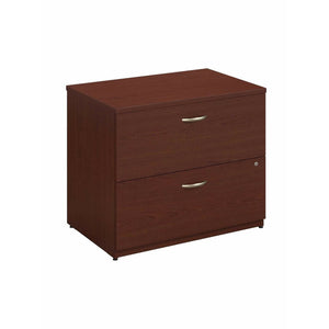 Bush Business Furniture Components 36"W Lateral 2-Drawer File Cabinet, Mahogany/Mahogany