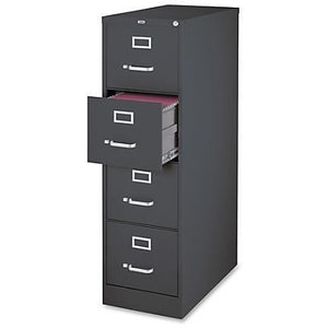 (Scratch & Dent) Lorell Fortress Series 26 1/2''D 4-Drawer Letter-Size Steel Vertical File Cabinet, Charcoal