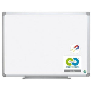 (Scratch & Dent) MasterVision Outlet Earth Gold Ultra Magnetic Dry-Erase Board, Steel, 72" x 48", 45% Recycled, White, Aluminum Frame